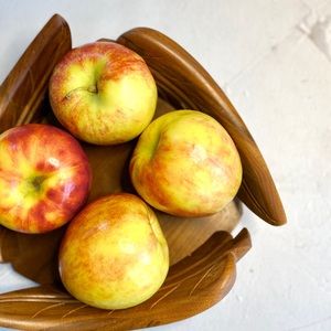 Hand-Carved Wooden Leaf Bowl